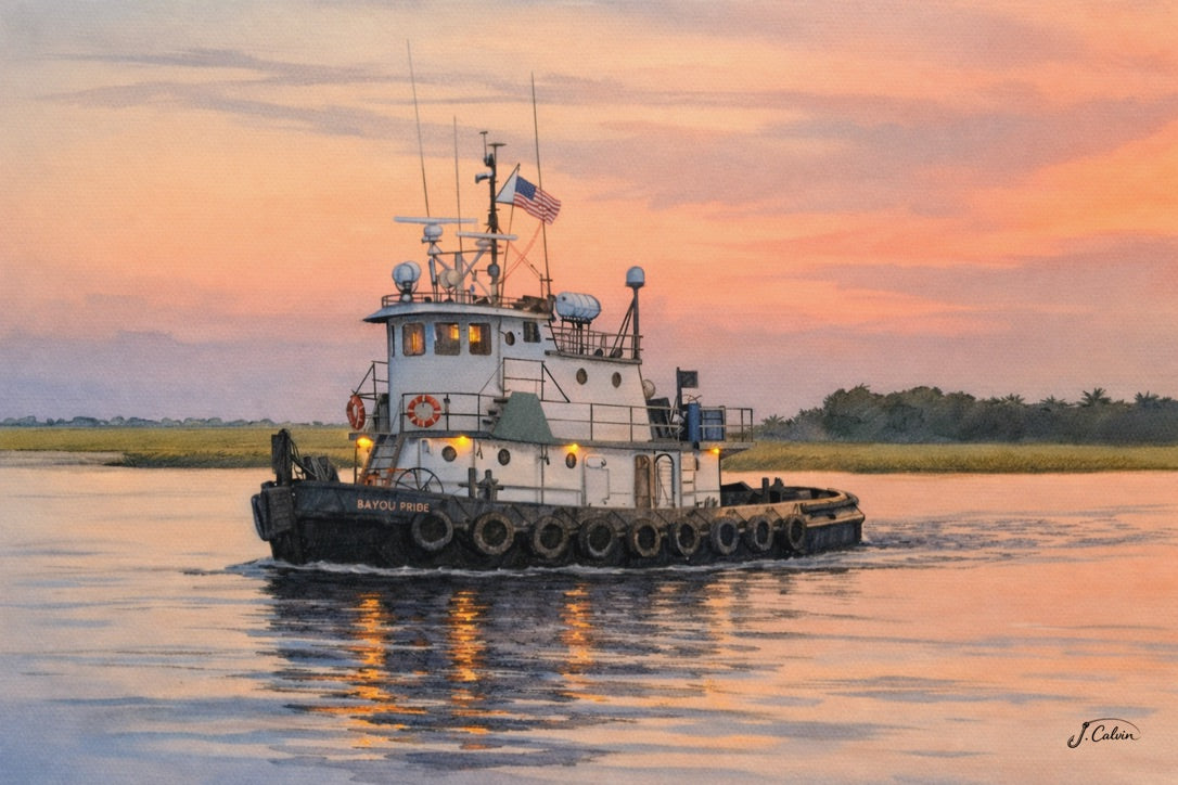Working Boats - 5 Note Cards