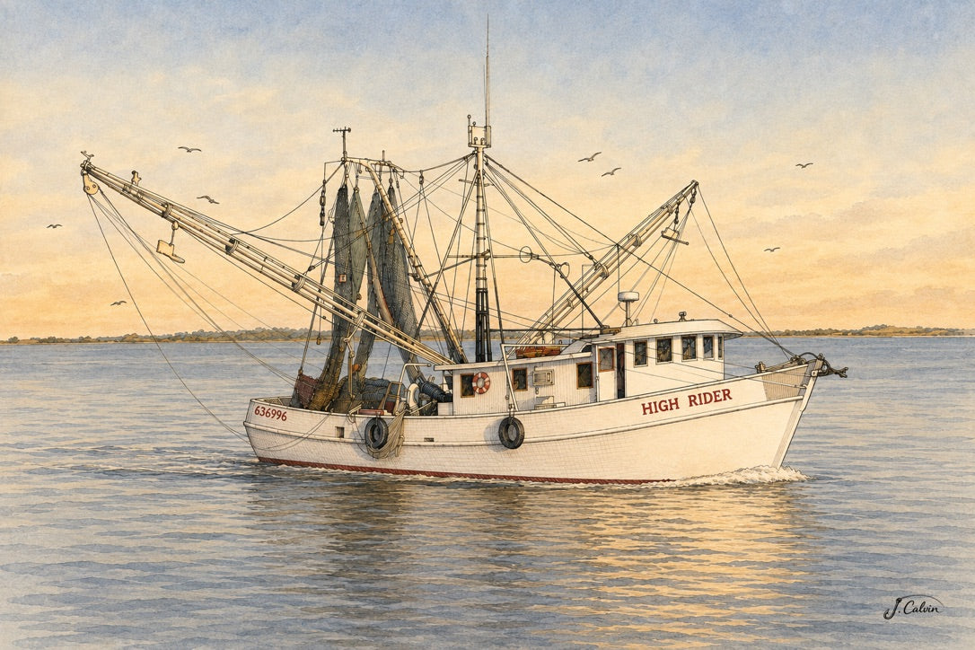 Working Boats - 5 Note Cards